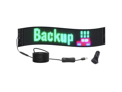 Programovateľný led panel p6, plnofarebný, s posuvným textom, 68×12cm