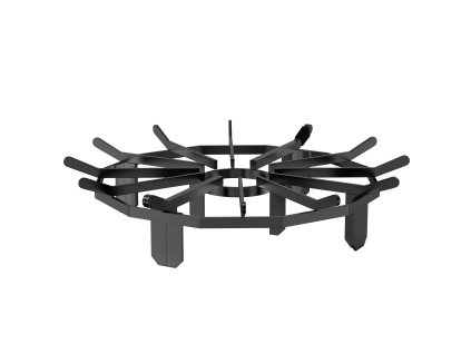 Rošt na polená 27 inch, 6 podpier, práškované oceľové tyče, do krbu