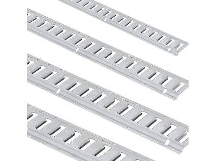 Sada e-track 24 ks: 8×5' lišt, 8 o-krúžky, 8 d-krúžky, 2000 lbs