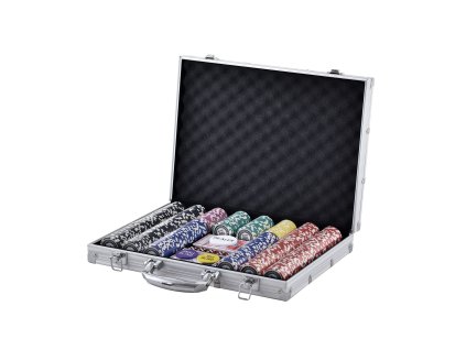 Sada pokerových žetónov 500 dielov, 11,5 g žetóny, hliníkový kufrík