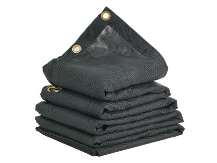 Sieťová pvc plachta pre sklápací systém 8×18 ft, čierna, 5.5" 18oz