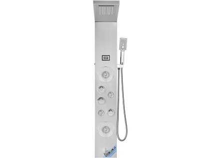 Sprchový panel 6 režimov, dažďová a vodopádová, ručná sprcha 59" nerez