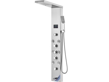 Sprchový panel nástenný 6 režimov, led, 8 masážnych trysiek, nerez