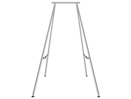 Stojan na vzdušnú jogu 2.9 m výška, nosnosť 250 kg, chrómovaná oceľ