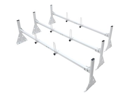 Strešný nosič rebríkov 3 tyče zliatinová oceľ, 340 kg, nastaviteľný