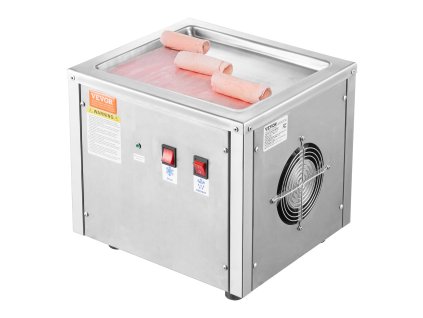 Stroj na rolovanú zmrzlinu nerez 11"×9.5", s kompresorom a 2 škrabkami