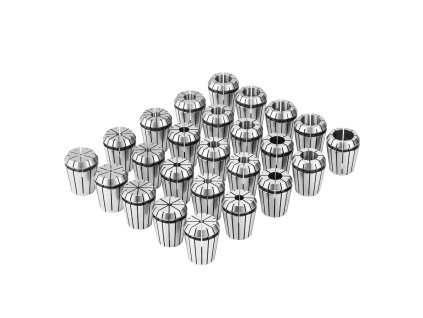 Súprava ER32 upínacích vložiek 25 ks, 1/16''–13/16'' TIR 0.0006"/15 μm