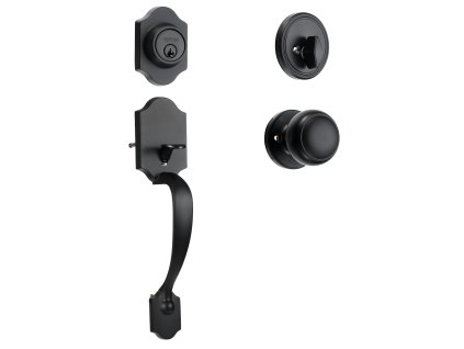 Súprava kľučky a zámku matná čierna nastaviteľný rozstup jednovalcový