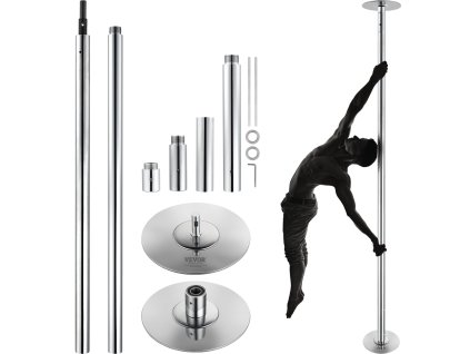 Tanečná tyč 45mm nerezová, rotujúca/statická, výškovo nastaviteľná