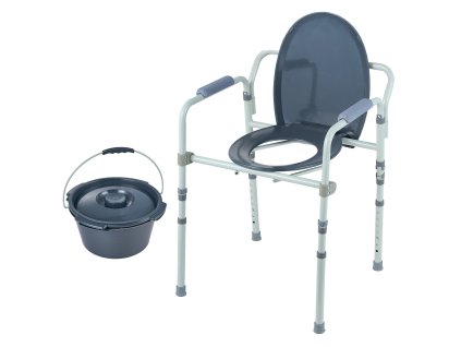 Toaletná stolička, širšie zvýšené sedlo, 7 polôh výšky, 5.8L, 350 LBS