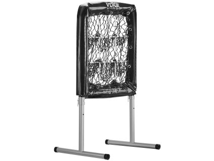 Tréningová sieť na baseball 9 dier 28"×27" nastaviteľná s 4 kolíkmi