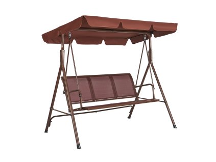 Trojmiestna hojdačka s nastaviteľnou strieškou/opierkami, oceľový rám