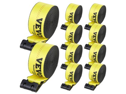 Upínacie popruhy 4"×40' 6000 lbs/18000 lbs plochý hák 10 ks na navijak