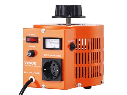 Variabilný autotransformátor 1000VA 3.3 Amp 230V vstup 0–300V výstup
