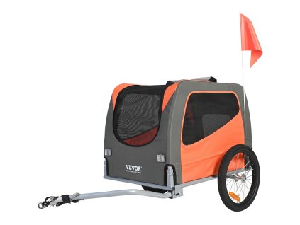 Voziček pre psa na bicykel, nosnosť 66 lbs, skladací rám, odrazky