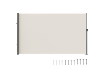Výsuvná bočná clona 63×118" 180 g polyester uv 30+ nepremokavá béžová