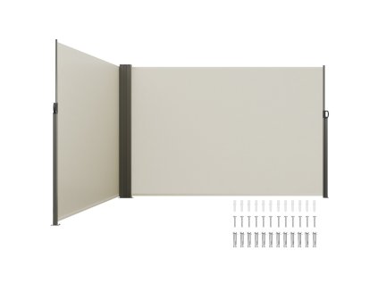 Zatahovacia bočná markíza 79''×236'', 180g polyester, uv30+, béžová