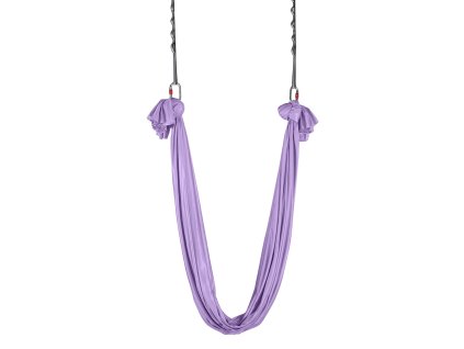 Závesná jógová hojdacia sieť 4.4 yards 100gsm nylon fialová s kotvami