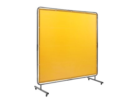 Zváracia clona s rámom 6'×6', nehorľavý vinyl, 4 kolieska, 2 zamknuté