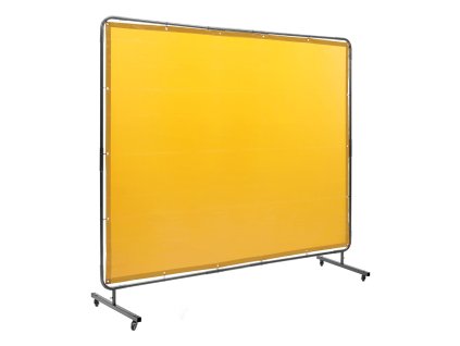 Zváracia clona s rámom 6'×8', plameňuvzdorný vinyl, 4 kol. (2 aret)