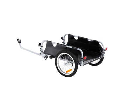 Bicyklový príves na náklad, nosnosť 100 lbs, skladací, 16" kolesá