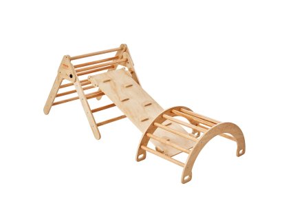 Detský lezecký set 5 v 1 montessori pre 1–3 rokov, drevený trojuholník