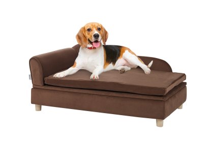 Domáca pohovka pre psy a mačky, nosnosť 110 lbs (49.9 kg), tmavohnedá