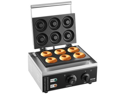 Elektrický stroj na šišky 1550 W 6 otvorov, nepriľnavý povrch, 50–300℃