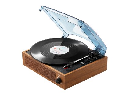 Gramofón 3-rýchlostný, mag. prenoska, bt/aux/rca, 33/45/78, 7/10/12 in