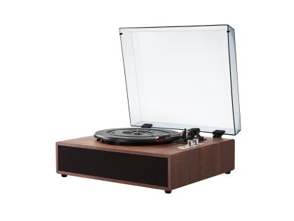 Gramofón, 3 rýchlosti 33/45/78 RPM, pásový pohon, 10W, Bluetooth, RCA