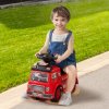 Jazdítko auto pre deti 1–3 roky, sedieť/stáť, hudobný volant, červené