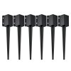 Kotva do zeme na stĺpiky 6 ks 24×4×4 a 3.5×3.5 inches, čierna kovová