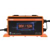 Nabíjačka 36 V 12 A pre golfový vozík, d‑tvar, pre olovené a LiFePO4