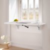 Nástenný skladací stolík 31.5×15.7 inches biely s železným držiakom