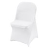 Návleky na skladacie stoličky streč univerzálne 50 ks biele prateľné
