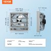 Odťahový ventilátor s žalúziou 406mm 1400RPM 2000 CFM, hliník AC motor