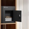 Poštová schránka do steny, oceľová, kombinálny zámok, 13×7×17", čierna