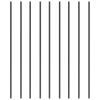 Schodiskové balustre 44''×0.5'' štvorcové hliník, 11 ks, čierny náter