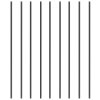 Schodiskové balustre 44''×0.5'' štvorcové hliník, 11 ks, čierny náter
