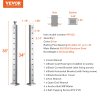 Stĺpik káblového zábradlia 36"×1"×2" sus304 nerez, 11 dier, s držiakom