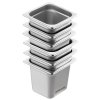 Súprava 6 hotelových panví 1/6, nerez 0.8mm, hĺbka 6-inch pre catering