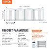Voľne stojaca psia bránka 4 panely skladacia 32"×96.5" biela