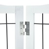 Voľne stojaca psia bránka 4 panely skladacia 32"×96.5" biela