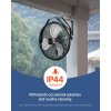 Nástenný ventilátor 57cm, vodotesný, 3 rýchlosti, 4150 CFM, pre sklad