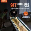 Shuffleboardový stôl 9 ft s led osvetlením, 2v1 bowling, 8 pukov