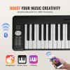 Skladacie 61-klávesové digitálne piano bluetooth midi, sustain pedál