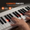 Skladacie digitálne piano 61 kláves bluetooth midi, citlivé klávesy