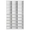 Skrinka na cd/dvd, 9 políc, kapacita 756 cd, 27 priehradiek, biela