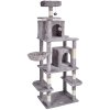 Škrabadlo pre mačky 68.5" výška, 2 búdky, sisal stĺp, s hojdačkou