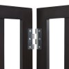 Voľne stojaca bránka pre psa 24" × 80.3", 4 panely, skladacia, hnedá